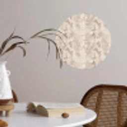 Slang - Patroon - Beige Wandcirkel behangsticker klein 186 -sfeer3