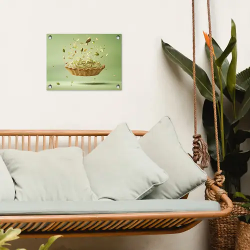 Pistache - Taart - Noten - Eten tuinposter los doek klein -sfeer7