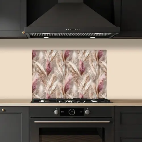 Pampasgras - Pluizig - Kleurrijk keuken achterwand spatscherm klein 900 -sfeer1