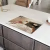 Champagne - Bed - Bubbels Inductie beschermer vinyl 3mm klein -sfeer8