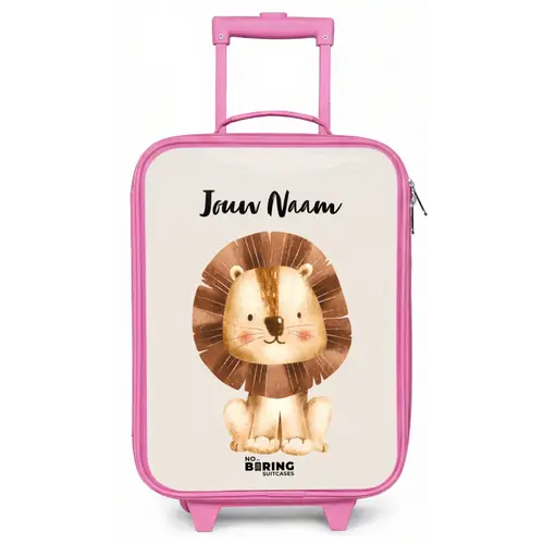 Lamar Leeuw Kinderkoffer - Roze klein -zz3dotto