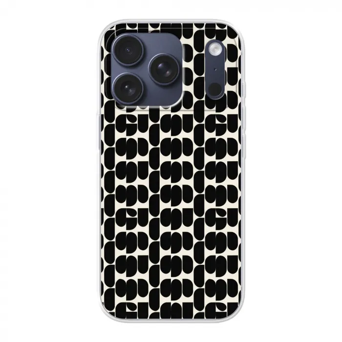 Modern - Patroon - Zwart Telefoonhoesje iPhone 17 Pro klein 878 -3d