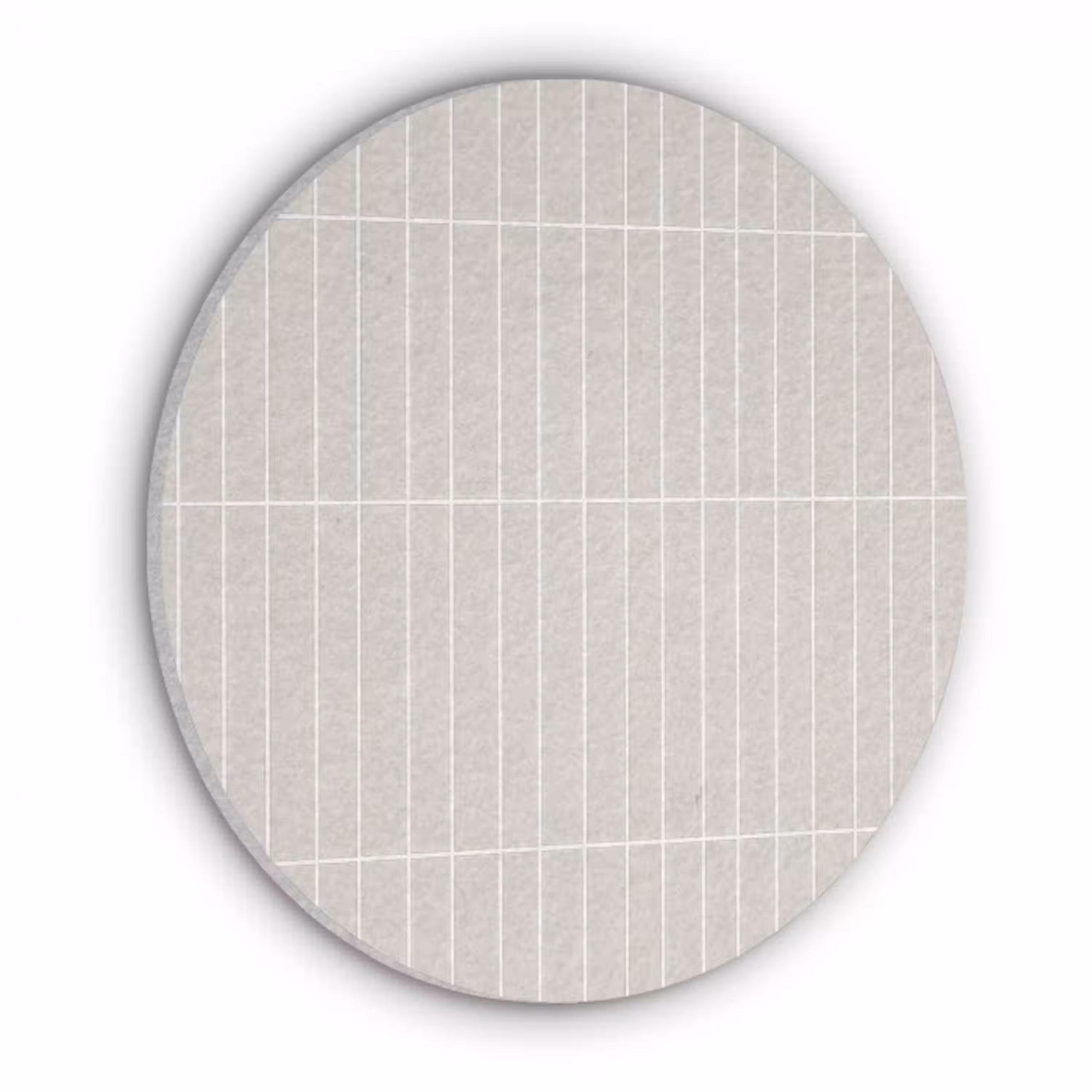 Patroon - Tegels - Zand Akoestische PET Vilt - Rond klein 838 -3d