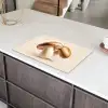 Champignons - Zacht - Beige Inductie beschermer vinyl 3mm klein -sfeer8