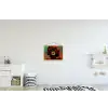 Vrouw - Frambozen - Bladeren textielposter latten blank klein -kinderkamer