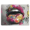Lippen - Graffiti - Expressief muismat rubber klein -3d