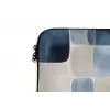 Patroon - Blauw - Vierkanten laptophoes neopreen klein -detail