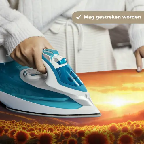 Zonnebloemen - Zonsondergang - Landschap Wandkleed katoen klein -sfeer9