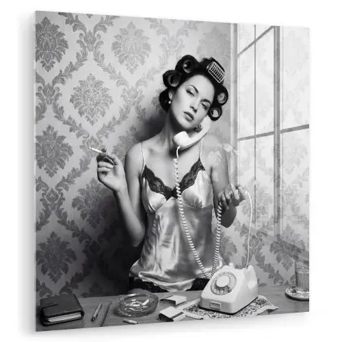 Chic - Vrouw - Zwart - Wit plexiglas 5mm klein -zzzproduct_nieuw