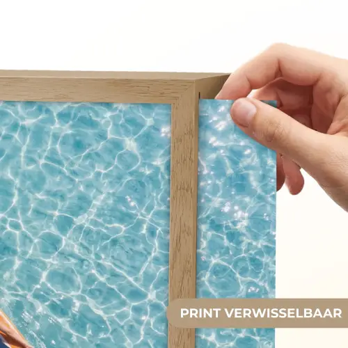 Surfboard - Water - Badpak - Oranje Light Box met batterij (Wandlamp) middel -USP_websiteprintNL