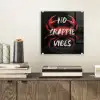 Krab - Rood - Tekst - Zwart plexiglas 5mm klein -sfeer1