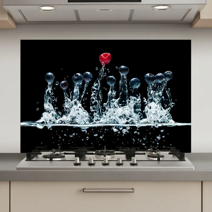 Bessen - Water - Zwart - Fruit - Framboos keuken achterwand spatscherm klein -3d_website