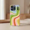 Lijnen - Pasteltinten - Golvend Telefoonhoesje iPhone 17 Pro klein -sfeer2