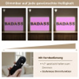 Felroze - Badass - Panterprint - Schaduw Light Box met batterij (Wandlamp) middel -USP_dimbaarDE