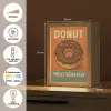 Donut - Spikkels - Kleurrijk - Quote Light Box met kabel (Tafellamp) klein -USP_NL