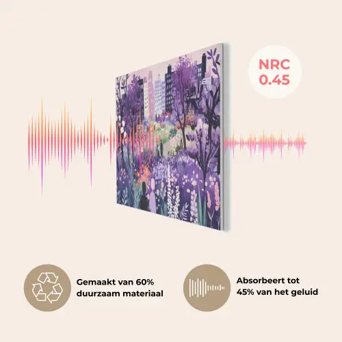 Park - Bomen - Bloemen - Gebouwen PET vilt klein -USP_NL