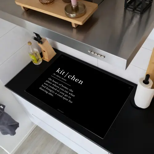 Quote - Zwart - Definitie keuken Inductie beschemer met haakjes klein -sfeer1