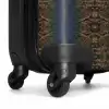 Bruin-blauw slangenhuid met symmetrische schubstructuur NBS - Handbagage koffer - Volwassenen Unisex middel -wiel