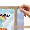 Prinses - Draak - Regenboog Light Box met batterij (Wandlamp kind) middel -USP_websiteprintNL