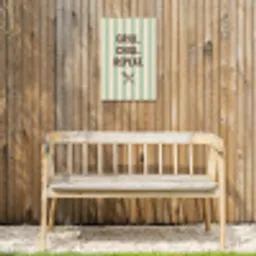 Quote - Strepen - Grill Tuinposter op houten frame 2 cm dik klein -sfeer4