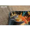 Explosie - Verfstructuur - Goud - Abstract Placemat vinyl groot -closeup