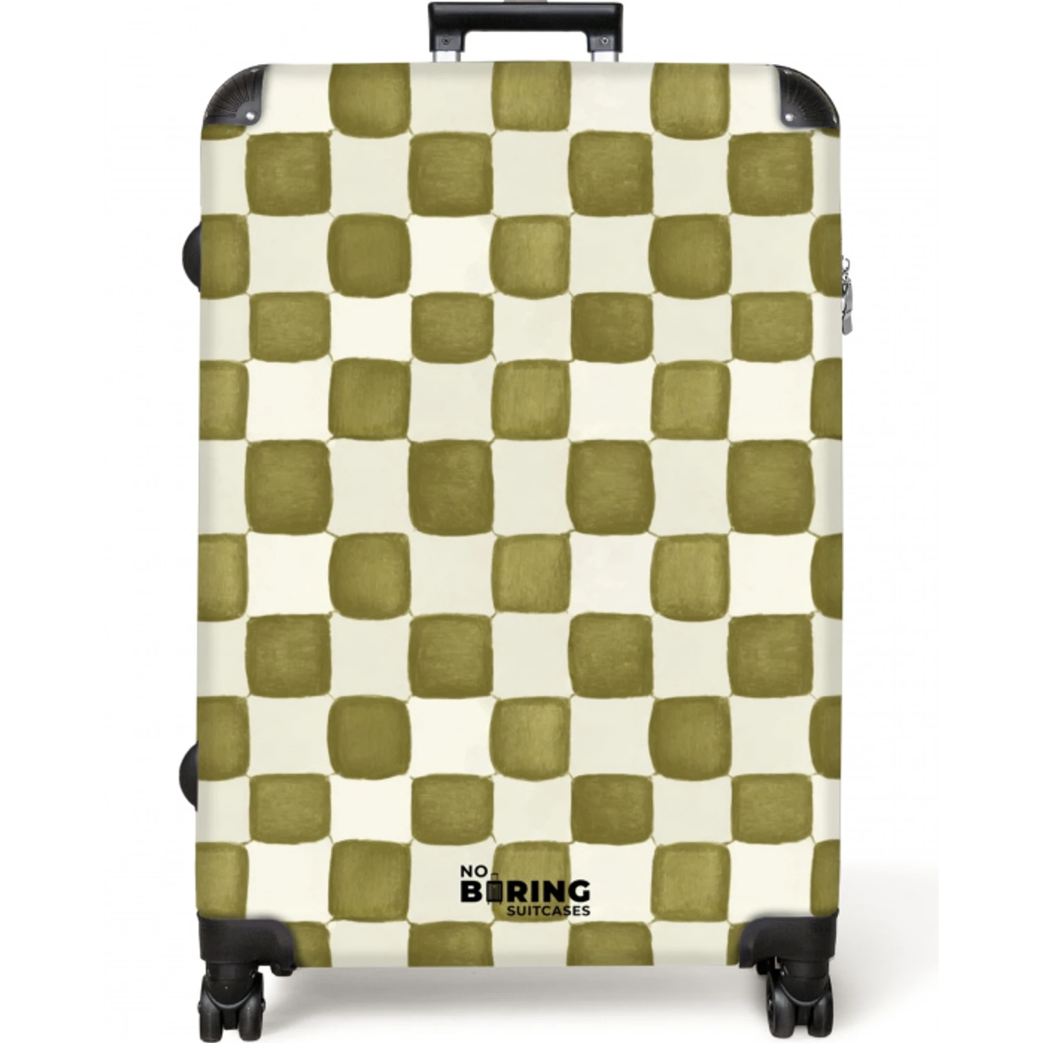 Schaak - Patroon - Groen NBS - Large koffer - Volwassenen Unisex groot -zzzzzzzzkaufland2