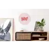 Tekst - Modern - Strepen Wandcirkel aluminium klein -kantoor