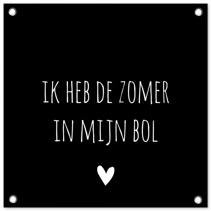 Quotes - Ik heb de zomer in mijn bol - André Hazes - Spreuken tuinposter los doek klein -3d