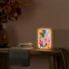 Kleurrijk - Bloemen - Abstract - Stippen Light Box met kabel (Tafellamp) klein -sfeer4