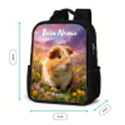 Cavia - Natuur - Dier Rugzak - Zwart middel -productfoto_formaten