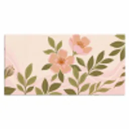 Grafisch - Bloemen - Roze Muismat XXL klein -3d_leeg