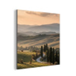 Toscaans - Landschap - Heuvels aluminium wit klein -3d
