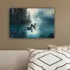 Bos - Water - Eenden - Mistig canvas 2cm klein -sfeer3
