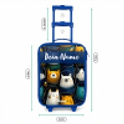 Dieren - Sterren - Planeten - Astronaut Kinderkoffer - Blauw klein -productfoto_formaten