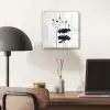 Bladeren - Zwart - Lotusbloem - Minimalitisch plexiglas 5mm klein -sfeer6