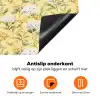Frans - Citroen - Bloesem  - Wit - Geel Inductie beschermer vinyl 3mm klein 276 -zzzzzzz-td-onderkant