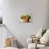 Papieren - Boodschappen - Groente - Kleurrijk Tuinposter op houten frame 2 cm dik klein -sfeer1