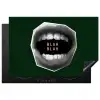 Mond - Groen - Illustratie - BLAH BLAH Inductie beschermer vinyl 3mm klein -3d