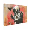 Graffiti - Astronaut - Street art - Ruimte - Banksy canvas 2cm klein -z3d