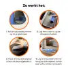 Minimalistisch - Organisch patroon - Blauw Inductie beschermer vinyl 3mm klein -zzzzzzz-td-werking