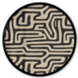 Grafisch - Lijnen - Zwart Fotolijst rond zonder passe partout klein 856 -3d