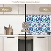 Bloemen - Patronen - Blauw keuken achterwand 2 middel 871 -voor-na2_NL