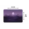 Heuvels - Paars - Mist - Zon Placemat vinyl groot -specs