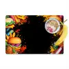 Fastfood - Graffiti - Hamburger - Eten - Modern Placemat vinyl groot -zzzproduct_Kitchenyeah-website