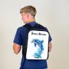 Springende blauwe dolfijn Rugzak - Zwart middel -sfeer8