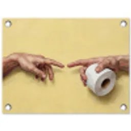 Klassiek - Kunst - Humor tuinposter los doek klein -3d