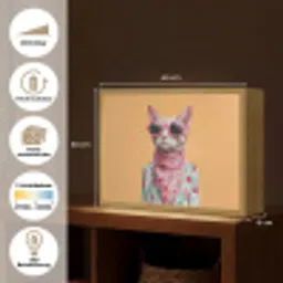 Zonnebril - Kat - Sjaal - Bloemen Light Box met batterij (Wandlamp) middel -USP_websiteoverzichtDE