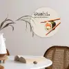 Sushi - Zalm - Rijst - Japans Wandcirkel plexiglas klein -sfeer4