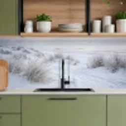Duinen - Sneeuw - Strand - Winter - Serene keuken achterwand 2 middel -sfeer3