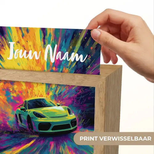Sportauto - Groen - Verfstrepen - Kleuren Light Box met kabel (Kinderlampje) klein -USP_websiteprintNL